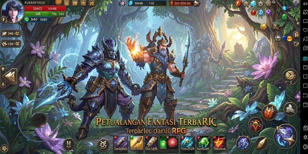 Screenshot dari gameplay menarik dalam RPG 3446.
