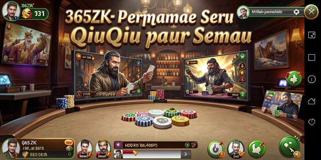 Tampilan menarik dari gameplay QiuQiu di 365ZK.