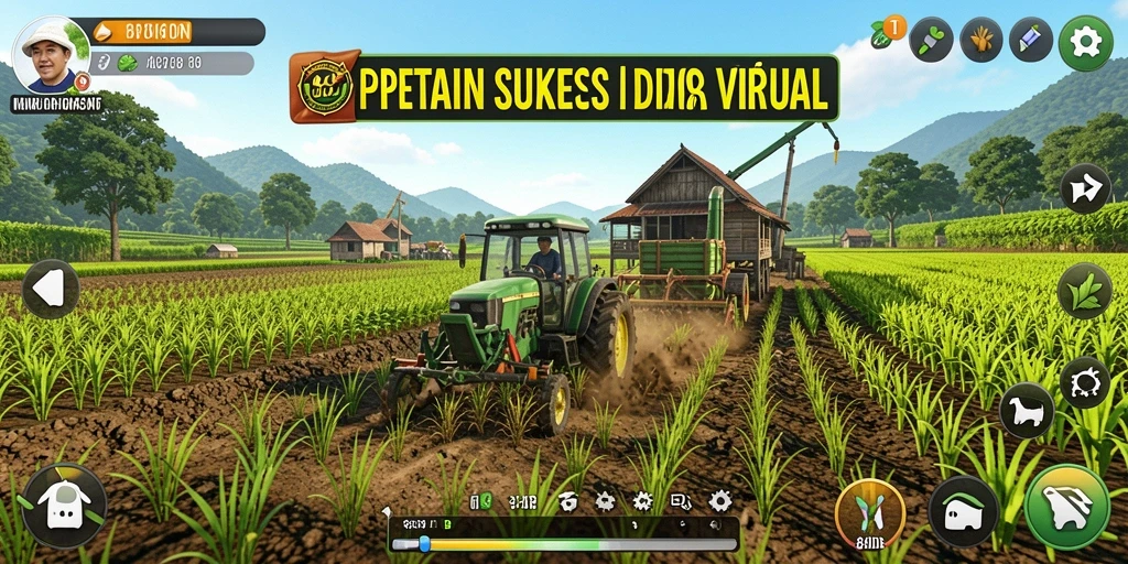 Screenshot gameplay 88IDR menampilkan aktivitas bertani yang seru.