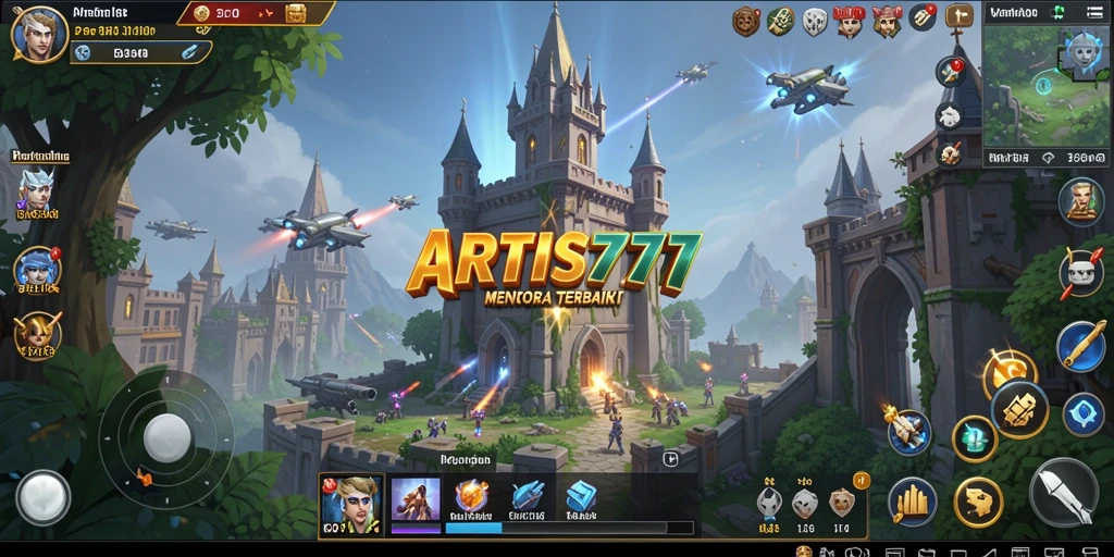 Screenshot ARTIS777 menampilkan aksi menegangkan dalam gameplay Tower Defense.