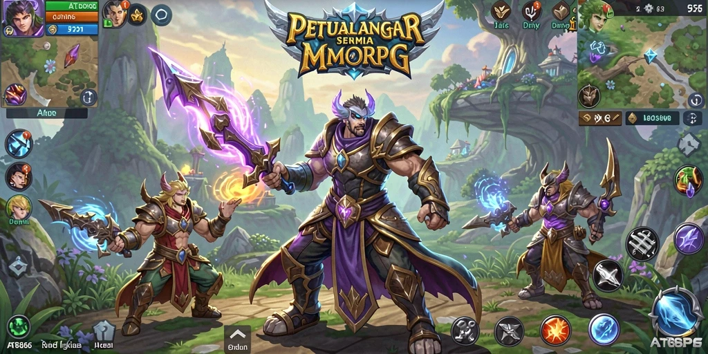 Screenshot gameplay AT866 menunjukkan aksi seru petualangan MMORPG.