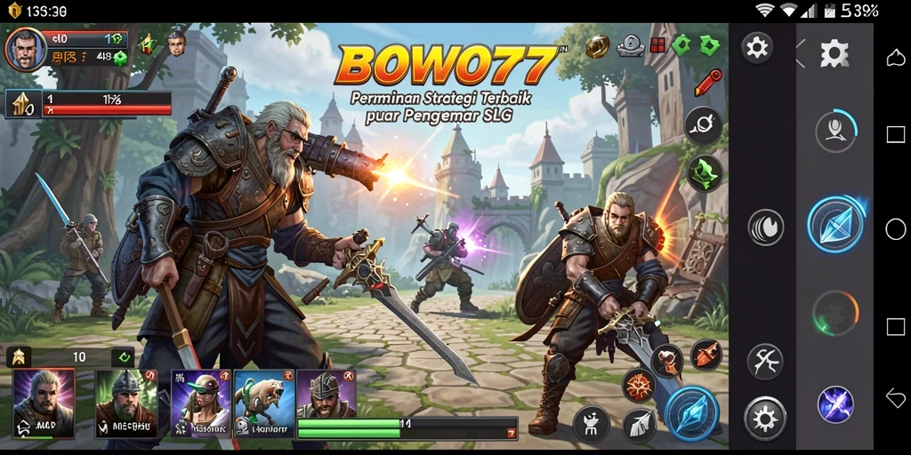 Tampilan gameplay strategis yang menantang dalam BOWO77.