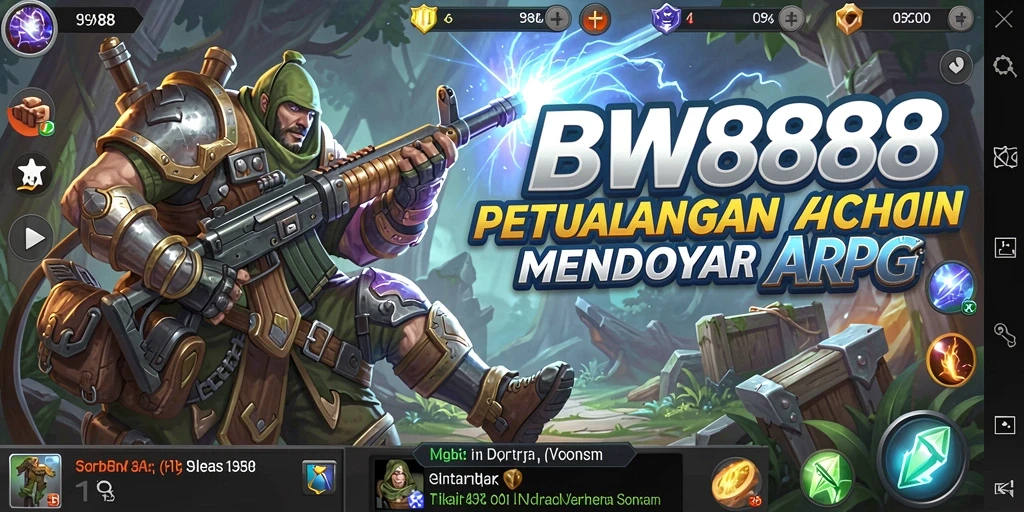 Screenshot gameplay BW888 menampilkan aksi pertempuran seru dan karakter menarik.