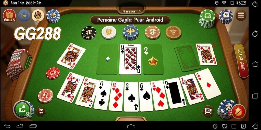 Tampilan gameplay GG288 yang menarik dan seru dalam permainan Gaple.