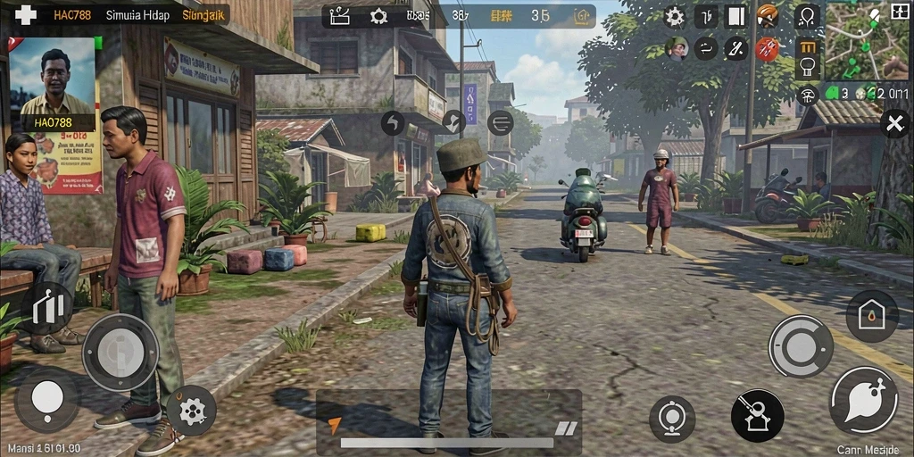 Screenshot HAO788 menunjukkan gameplay simulasi yang menarik dan dinamis.