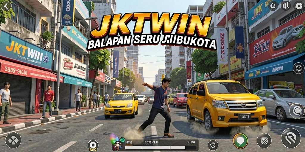 Tampilan gameplay Racing yang mendebarkan di JKTWIN.