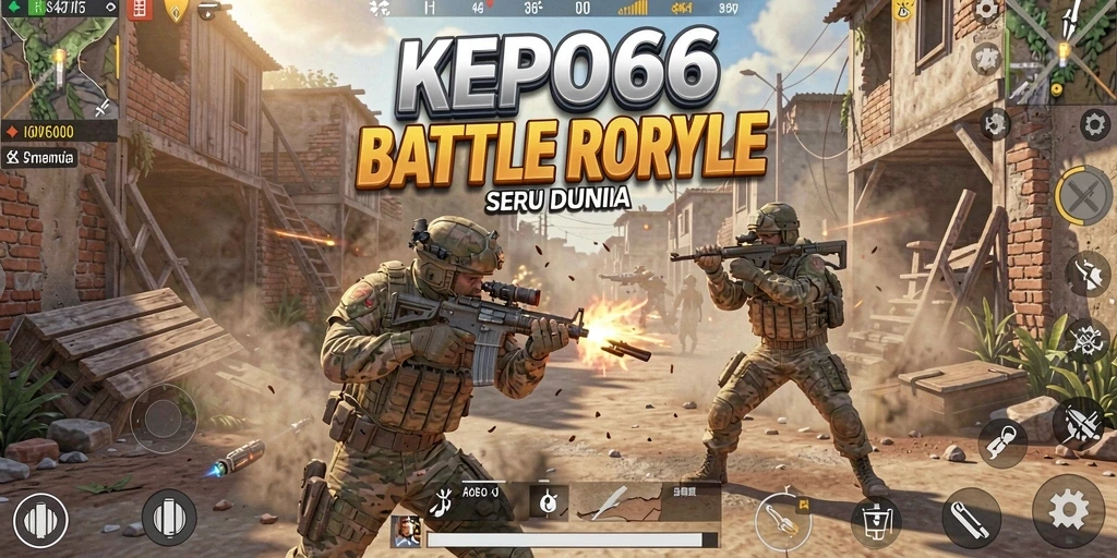 Tampilan gameplay intens dengan aksi Battle Royale yang mendebarkan.