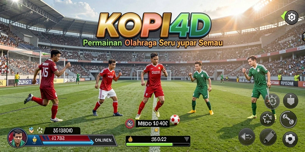 Tampilan gameplay KOPI4D dengan aksi olahraga seru.