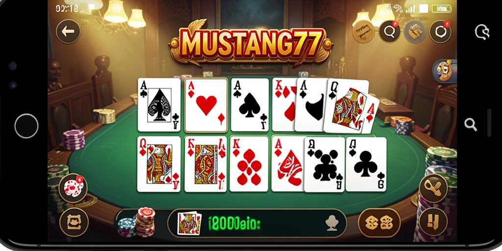 Screenshot gameplay MUSTANG77 yang memperlihatkan aksi seru domino.