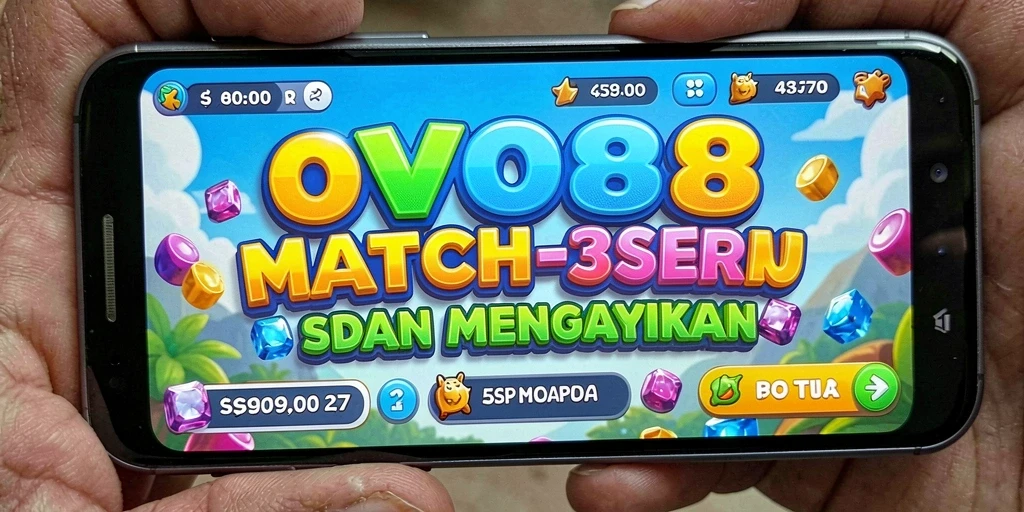 Tampilan screenshot OVO88 saat permainan Match-3 yang menarik.