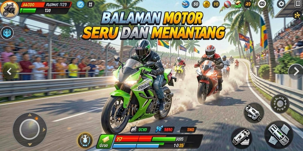 Gameplay seru balapan motor di PRAGMATIC123.