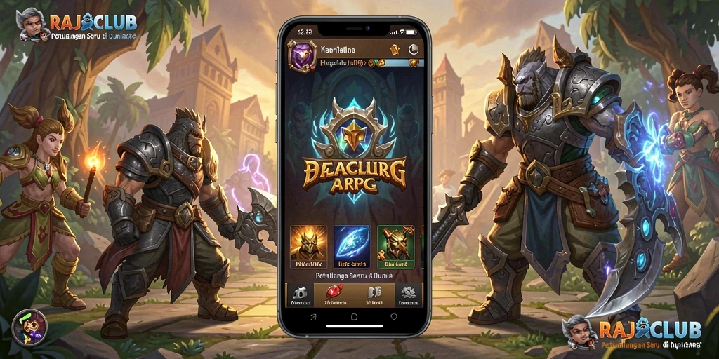 Tampilan gameplay mendebarkan di dunia RAJACLUB.