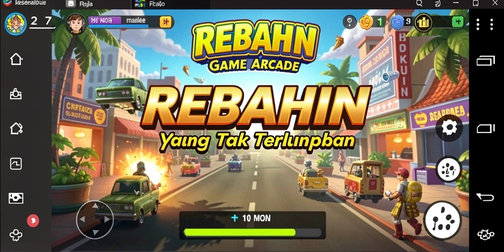 Tampilan gameplay seru REBAHIN yang penuh tantangan.