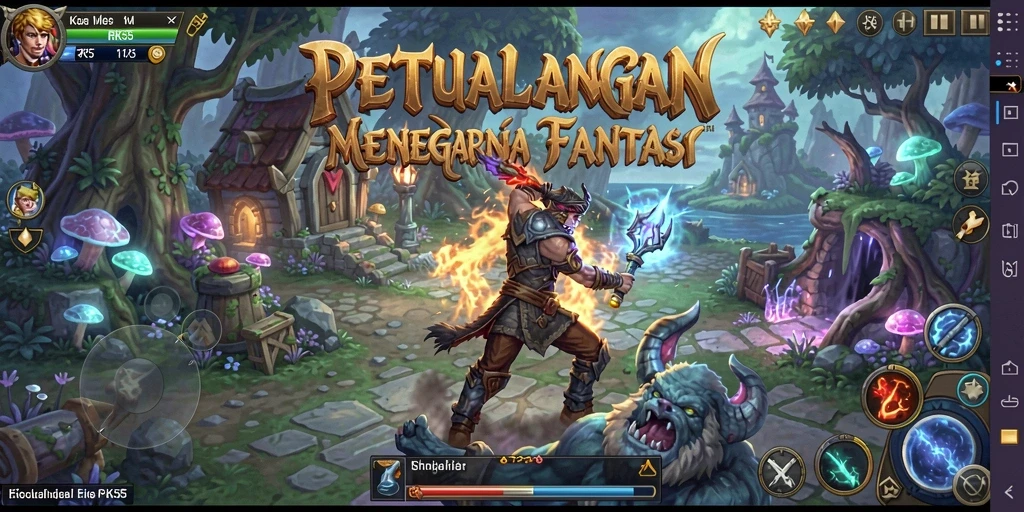 Gameplay RK55 yang menarik dengan aksi seru dan petualangan menyenangkan.