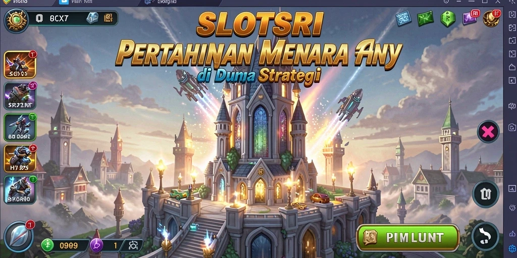 Tampilan gameplay SLOTSRI yang mendebarkan dalam mode Tower Defense.