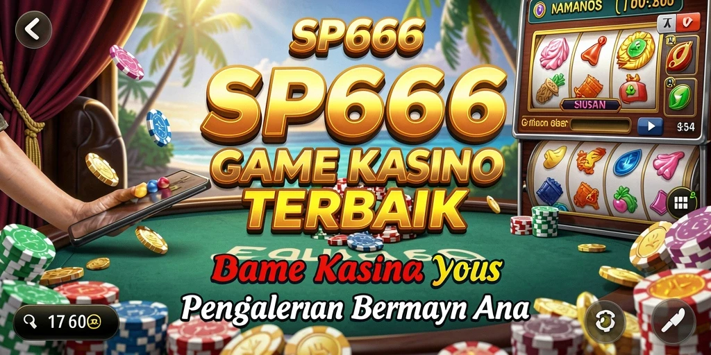 Tampilan gameplay menarik di aplikasi SP666 yang menghadirkan suasana Kasino.