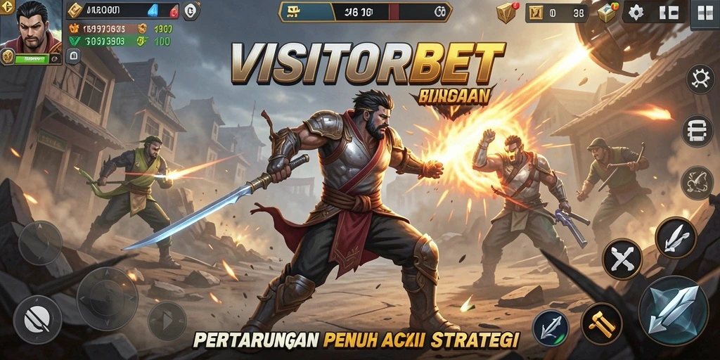Tampilan seru gameplay Fighting di VISITORBET dengan karakter bertarung.